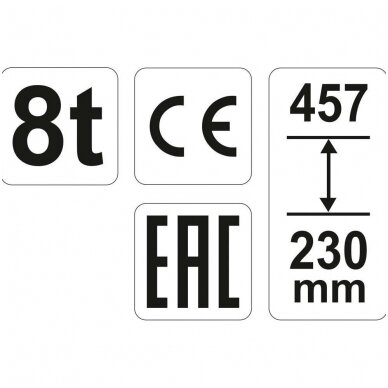 Hidraulinis cilindrinis domkratas 8t. 2 Hidraulinis cilindrinis domkratas 8t. 2