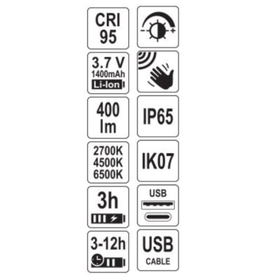 Įkraunamas LED galvos žibintas spalvų derinimui CRI >95, 400 lm USB-C 10 Įkraunamas LED galvos žibintas spalvų derinimui CRI >95, 400 lm USB-C 10