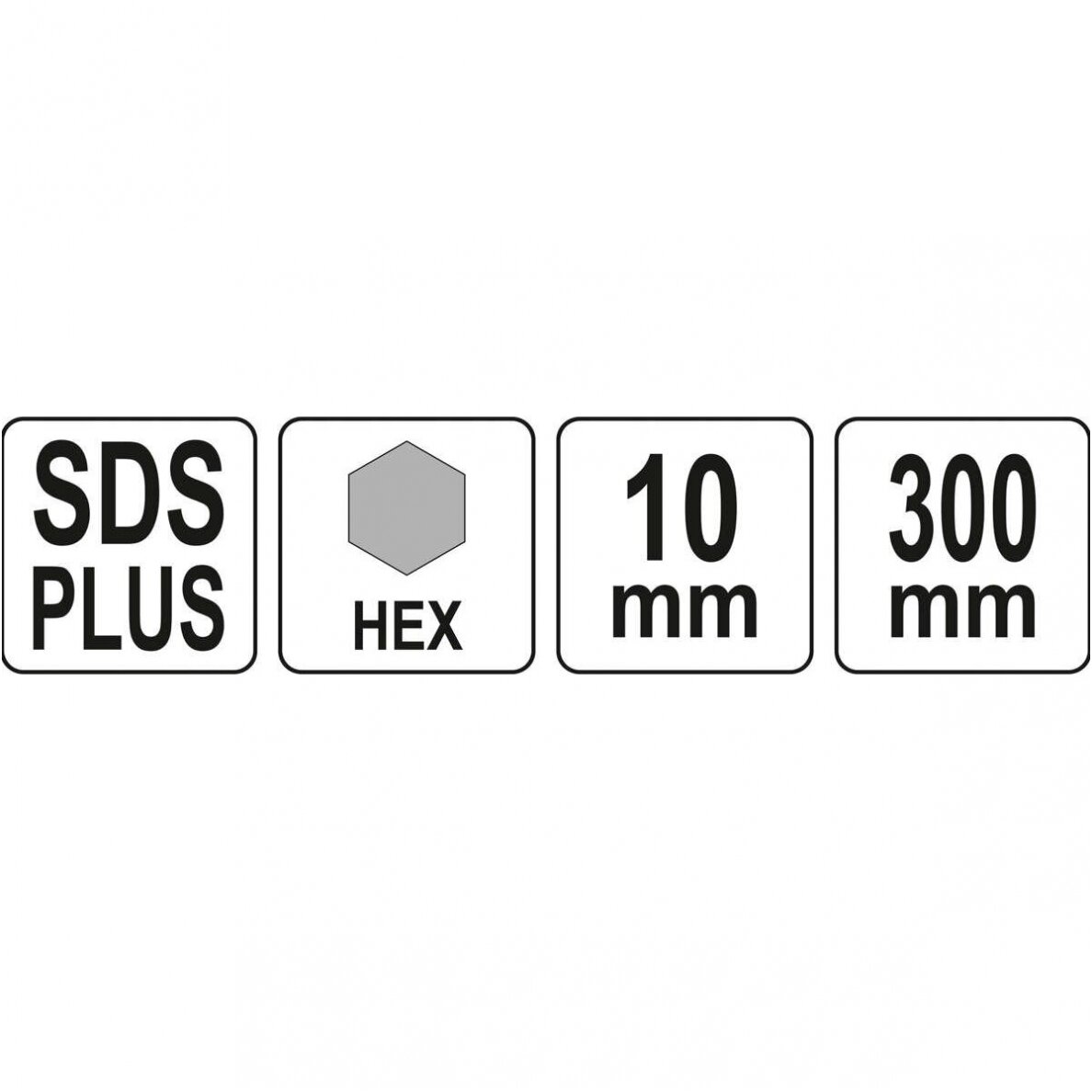 Ilgintuvas gręžimo karūnai TCT/SDS plus 10mm. Hex 3 Ilgintuvas gręžimo karūnai TCT/SDS plus 10mm. Hex 3