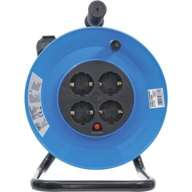 Ilgintuvas su rite 25m. 3x1,5 mm² 4 kištukiniai lizdai IP 20 3000W