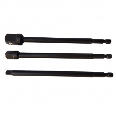 Ilgų adapterių komplektas iš (6,3 mm) į galvutes 150 mm Ilgų adapterių komplektas iš (6,3 mm) į galvutes 150 mm