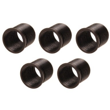 Indėklai žvakės sriegio lizdui juodi, M14 x 16 mm ilgio, 5vnt Indėklai žvakės sriegio lizdui juodi, M14 x 16 mm ilgio, 5vnt