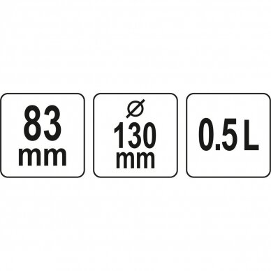 Indas/dubuo, konstrukcinis puodelis guminis, lankstus gipsui 0,5l. 3 Indas/dubuo, konstrukcinis puodelis guminis, lankstus gipsui 0,5l. 3