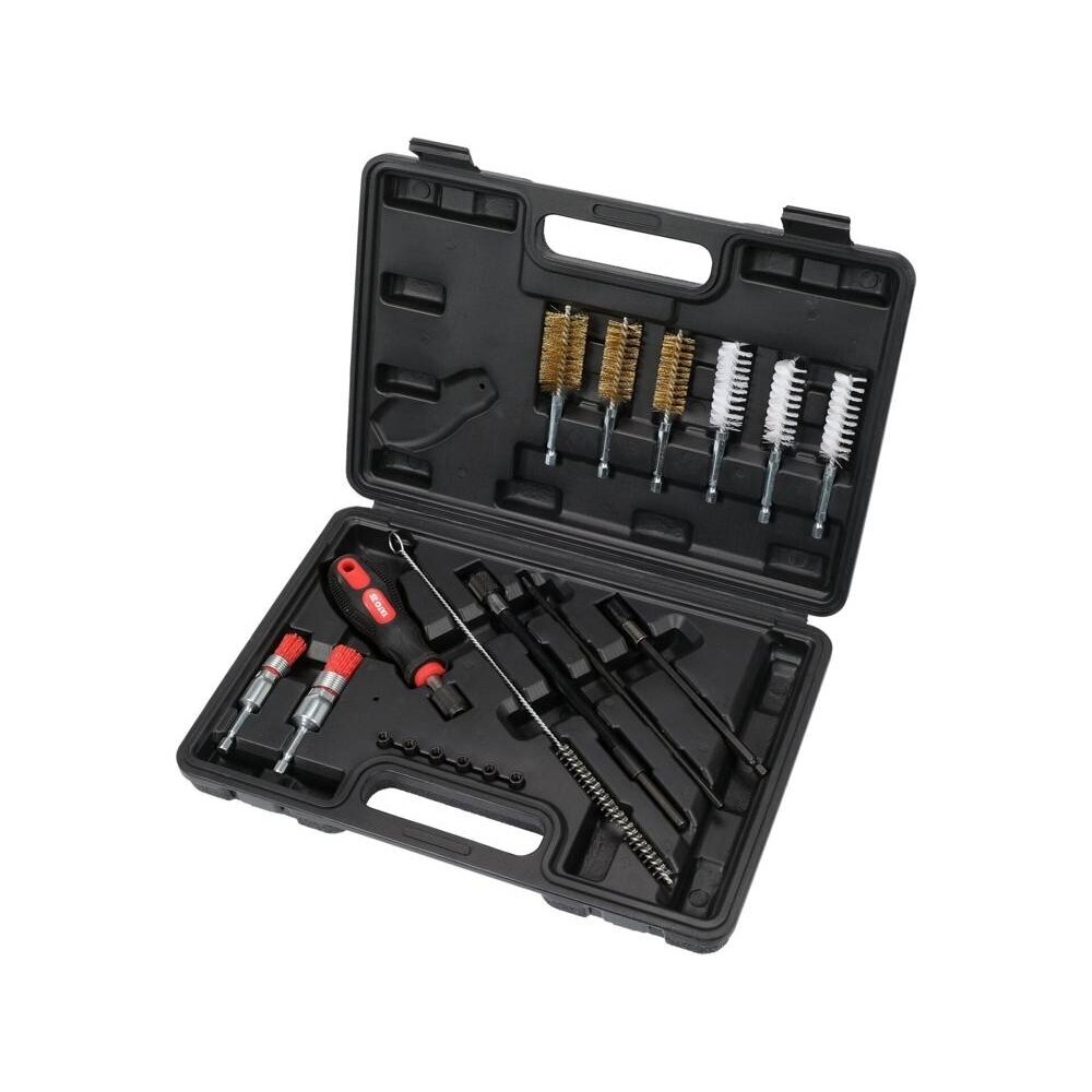 Įpurškimo ertmių ir vožtuvų lizdų valymo rinkinys 19vnt. Įpurškimo ertmių ir vožtuvų lizdų valymo rinkinys 19vnt.