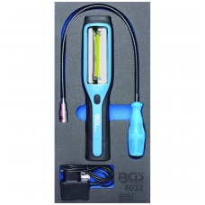 Įrankių rinkinys į vežimėlius - Cob-Led lempa ir lankstus magnetas su diodu