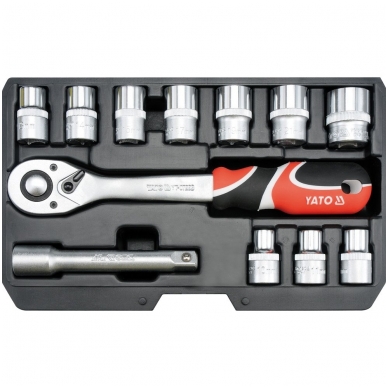Įrankių rinkinys (1/2") - 10-24mm. 12vnt. 1 Įrankių rinkinys (1/2") - 10-24mm. 12vnt. 1
