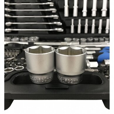 Įrankių rinkinys - 6.3 mm (1/4") / 10 mm (3/8") / 12,5 mm (1/2") - 216 vnt 2