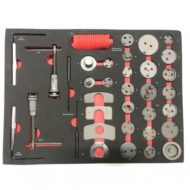 Įrankių spintelė ant ratukų su įrankiais 7 stalčiai / 1 durelės 298 įrankiai 8