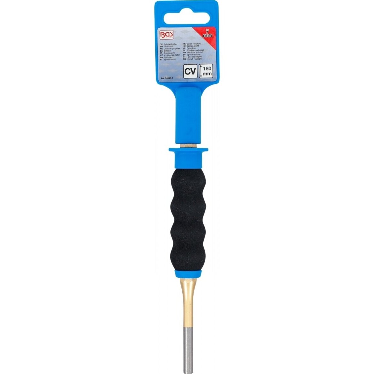 Išmušėjas bukas, neslidi ergonomiška rankena  180 mm. 7 mm. 3