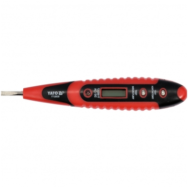 Įtampos testeris skaitmeninis AC-DC 12-220V 3 Įtampos testeris skaitmeninis AC-DC 12-220V 3