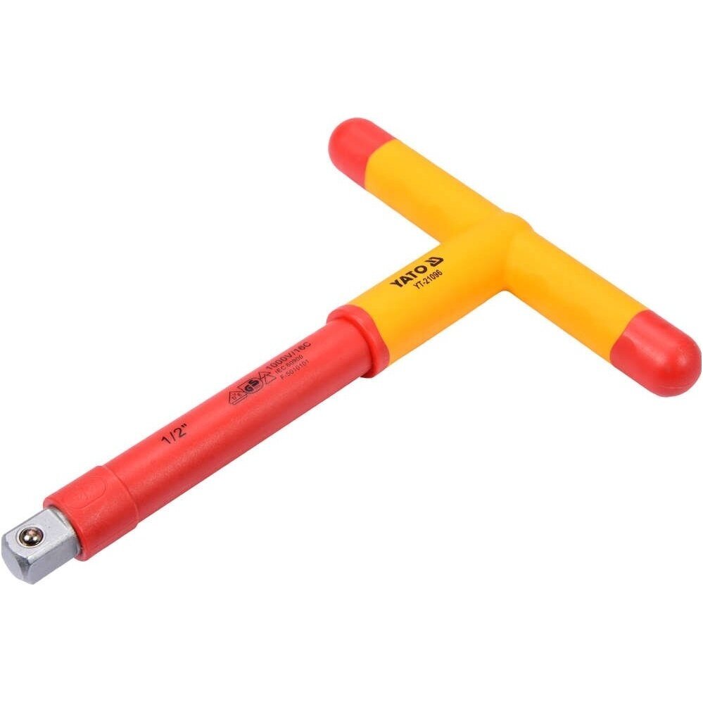 Izoliuota rankena elektrikui T-tipo 200mm, 1/2" VDE 1 Izoliuota rankena elektrikui T-tipo 200mm, 1/2" VDE 1