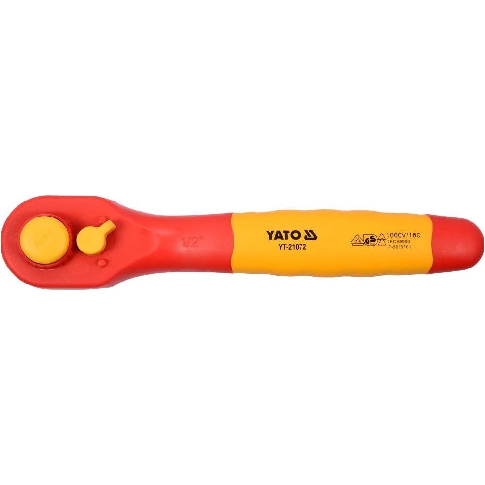Izoliuota terkšlė elektrikui VDE, 250mm. 1/2" 2 Izoliuota terkšlė elektrikui VDE, 250mm. 1/2" 2