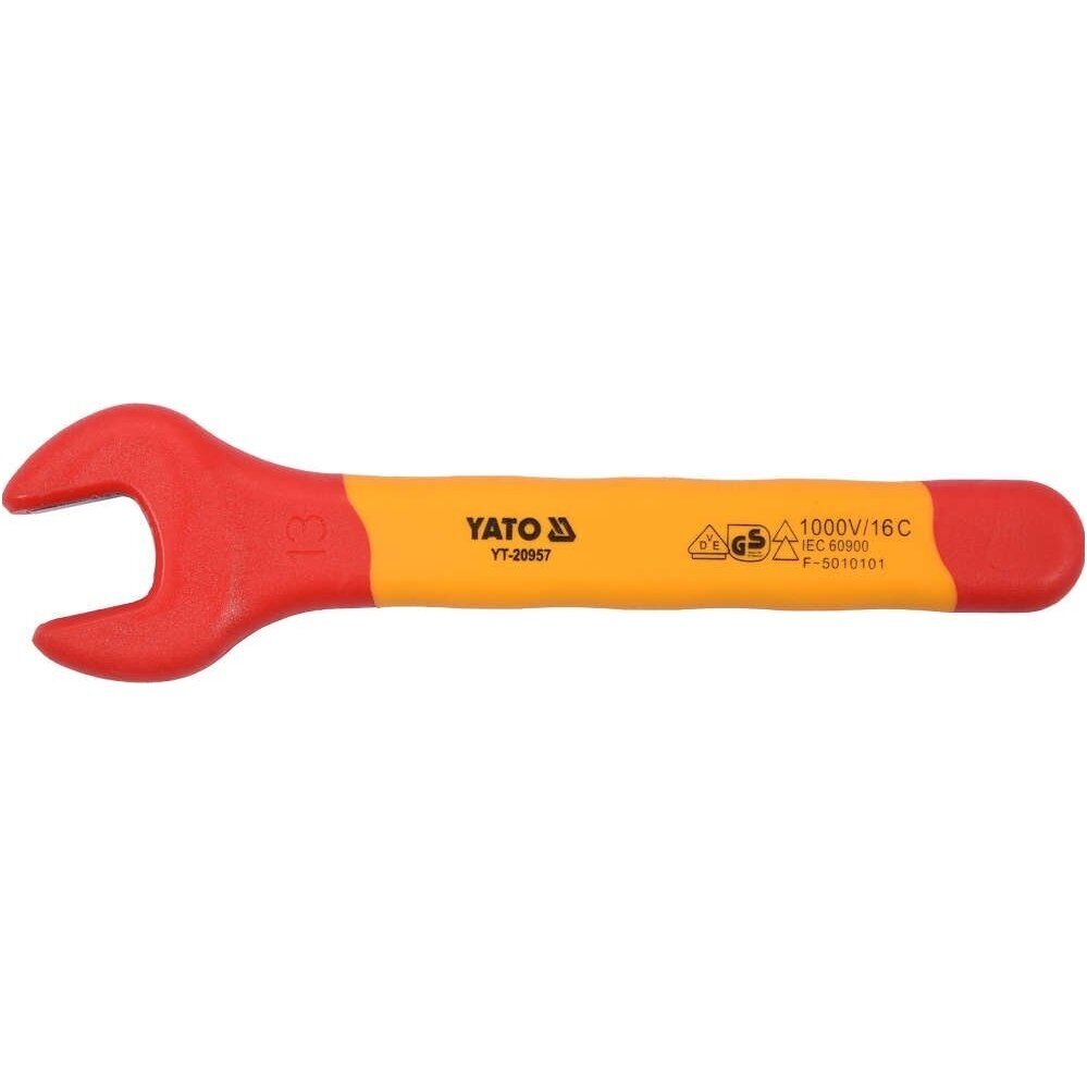 Izoliuotas veržliaraktis elektrikui atviru galu 13mm. VDE Izoliuotas veržliaraktis elektrikui atviru galu 13mm. VDE