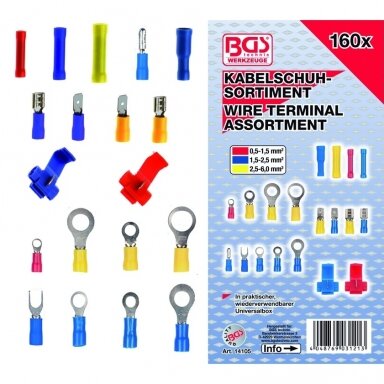 Jungčių asortimentas laidams160vnt. Jungčių asortimentas laidams160vnt.