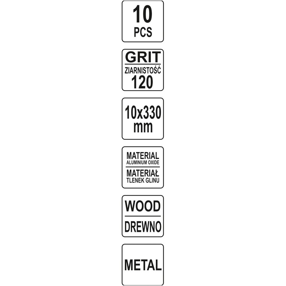 Juosta pneumatiniam šlifuokliui P120 10X330mm, 10 vnt.. 3 Juosta pneumatiniam šlifuokliui P120 10X330mm, 10 vnt.. 3