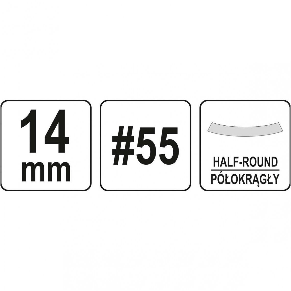 Kaltas medžiui pusapvalis 14mm. 2 Kaltas medžiui pusapvalis 14mm. 2