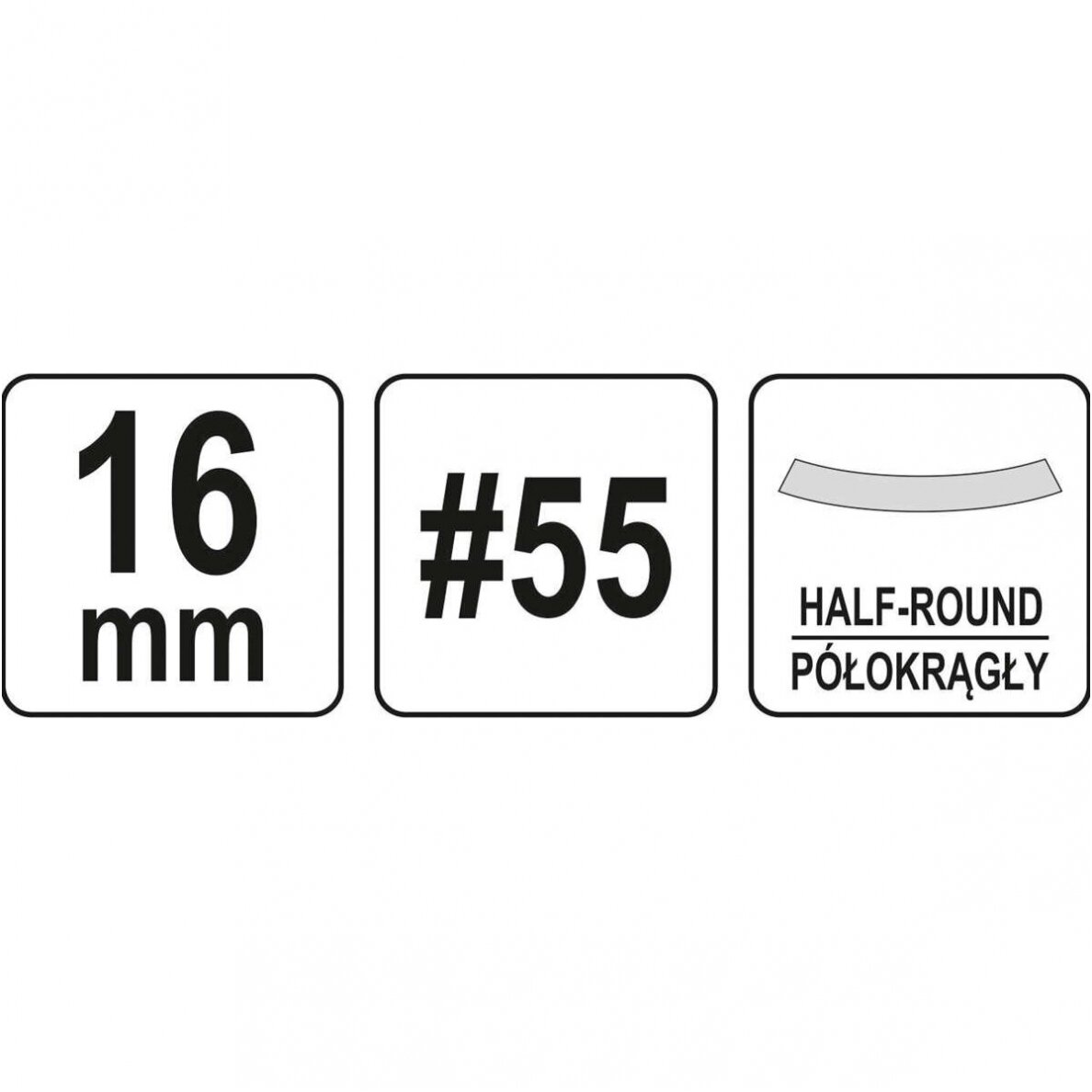 Kaltas medžiui pusapvalis 16mm. 2 Kaltas medžiui pusapvalis 16mm. 2