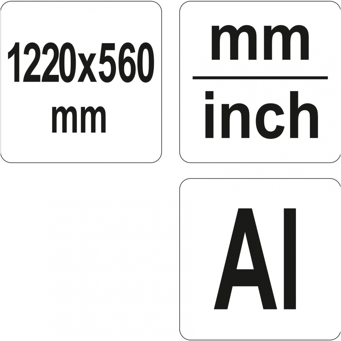 Kampainis reguliuojamas - aliuminis - 1270 mm x 560 mm 2