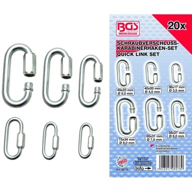 Karabinų rinkinys 20vnt. Karabinų rinkinys 20vnt.