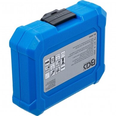 Kaitinimo ir uždegimo žvakių galvučių rinkinys šarnyrinės 6.3mm. (1/4") / 10mm. (3/8") 8 - 9 - 10 - 12 - 14 - 16mm. 11vnt. 4 Kaitinimo ir uždegimo žvakių galvučių rinkinys šarnyrinės 6.3mm. (1/4") / 10mm. (3/8") 8 - 9 - 10 - 12 - 14 - 16mm. 11vnt. 4
