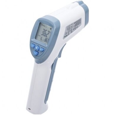 Kaktos termometras bekontaktis, infraraudonųjų spindulių, žmonėms + objektų matavimas 0 - 100 °