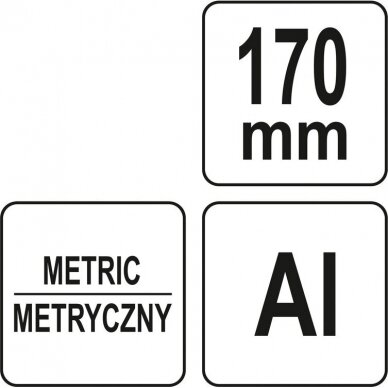 Kampainis aliuminis / rėmas 170mm. 3 Kampainis aliuminis / rėmas 170mm. 3