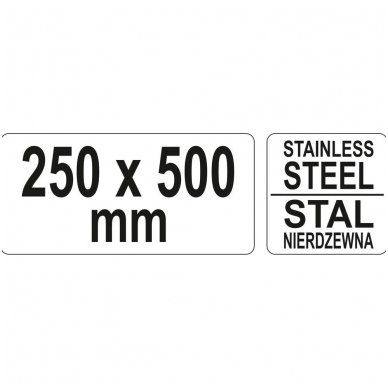 Kampainis nerūdijančio plieno 250 x 500 mm 2 Kampainis nerūdijančio plieno 250 x 500 mm 2