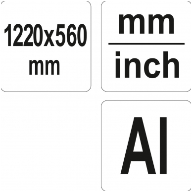 Kampainis reguliuojamas - aliuminis - 1270 mm x 560 mm 2 Kampainis reguliuojamas - aliuminis - 1270 mm x 560 mm 2