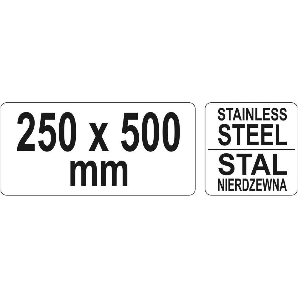 Kampainis nerūdijančio plieno 250 x 500 mm 2 Kampainis nerūdijančio plieno 250 x 500 mm 2