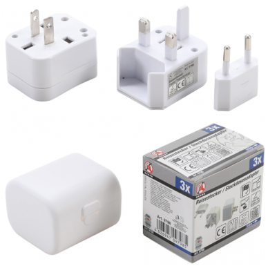 Kelioniniai kištukiniai adapteriai- 3vnt.