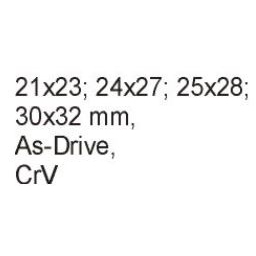 Kilpinių raktų rinkinys 21-32mm. 4vnt. 1 Kilpinių raktų rinkinys 21-32mm. 4vnt. 1