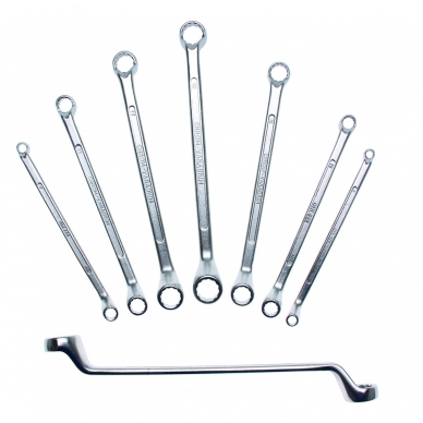 Kilpinių raktų komplektas 8vnt. 6x7-20x22mm. 1 Kilpinių raktų komplektas 8vnt. 6x7-20x22mm. 1