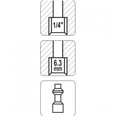 Kištukas vidinis sriegis (1/4") 1 Kištukas vidinis sriegis (1/4") 1