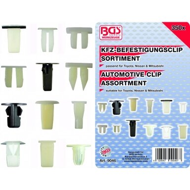 Klipsų rinkinys Toyota, Nissan ir Mitsubishi 350 vnt. Klipsų rinkinys Toyota, Nissan ir Mitsubishi 350 vnt.