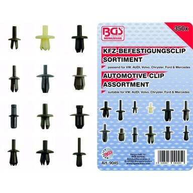Klipsų rinkinys VW, Audi, Volvo, Chrysler, Ford ir Mercedes 350 vnt. Klipsų rinkinys VW, Audi, Volvo, Chrysler, Ford ir Mercedes 350 vnt.