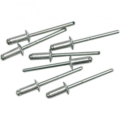 Kniedės aliumininės 9,6 x 4,0mm. 50 vnt. Kniedės aliumininės 9,6 x 4,0mm. 50 vnt.