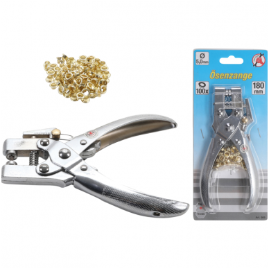 Kniedijimo replės 5 mm, su 100vnt., kniedžių Kniedijimo replės 5 mm, su 100vnt., kniedžių
