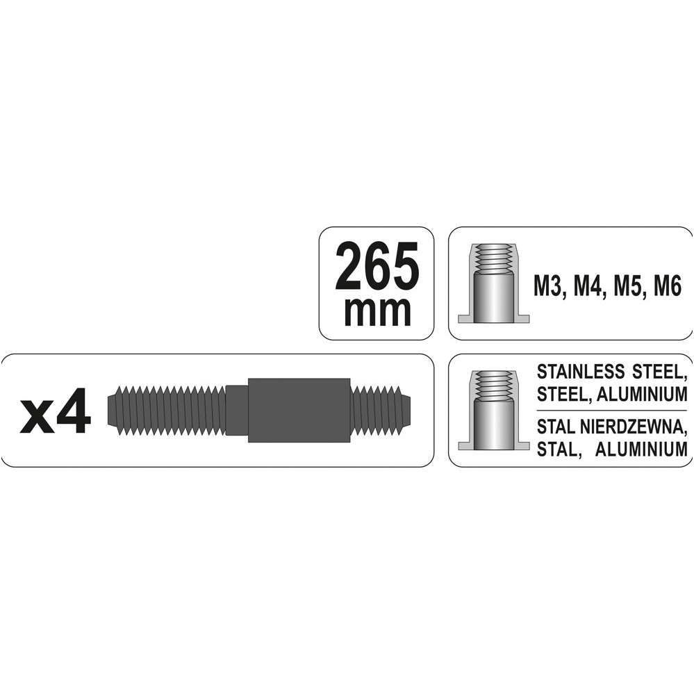 Kniediklis srieginėms knienėms M3-M6 5 Kniediklis srieginėms knienėms M3-M6 5
