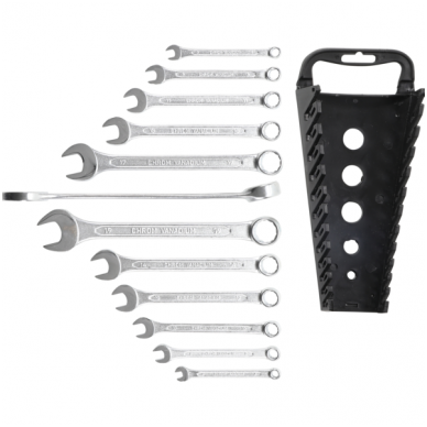 Kombinuotų raktų komplektas 6-22mm, 12vnt. DIN 3113 Kombinuotų raktų komplektas 6-22mm, 12vnt. DIN 3113