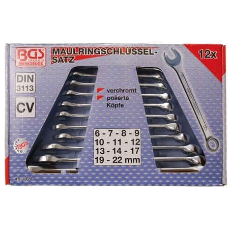 Kombinuotų raktų rinkinys 12vnt. DIN 3113, 6-22mm. Kombinuotų raktų rinkinys 12vnt. DIN 3113, 6-22mm.