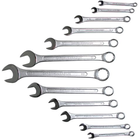 Kombinuotų raktų rinkinys 12vnt. DIN 3113, 6-22mm. 1 Kombinuotų raktų rinkinys 12vnt. DIN 3113, 6-22mm. 1