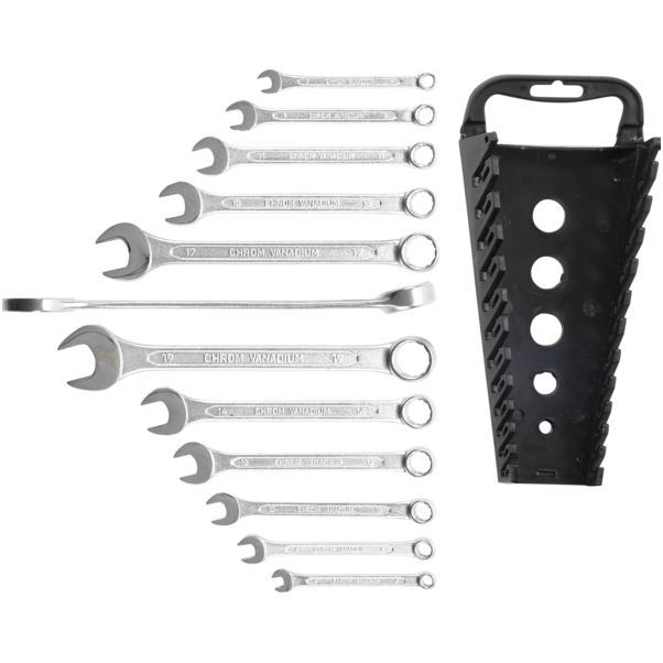 Kombinuotų raktų komplektas 6-22mm, 12vnt. DIN 3113 Kombinuotų raktų komplektas 6-22mm, 12vnt. DIN 3113