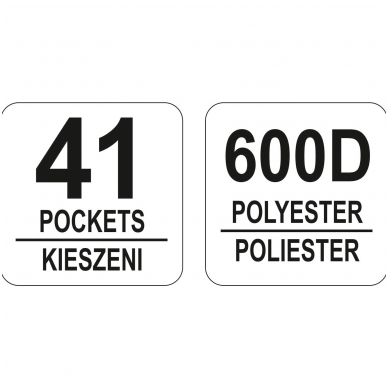 Krepšys įrankiams 18", 41 kišenė 2 Krepšys įrankiams 18", 41 kišenė 2