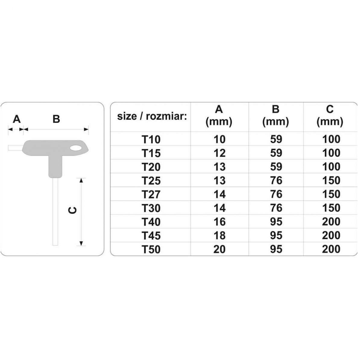 L tipo atsuktuvų su rankena rinkinys T-Star (Torx) 9vnt. 3 L tipo atsuktuvų su rankena rinkinys T-Star (Torx) 9vnt. 3