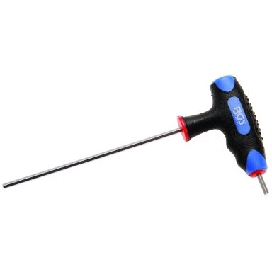 L tipo atsuktuvas HEX su rankena 3mm, 105mm.