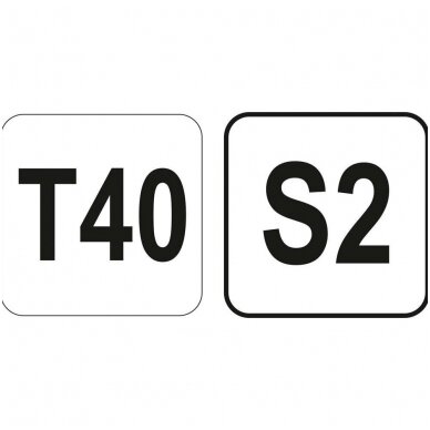 L tipo atsuktuvas TORX su rankena T40 3 L tipo atsuktuvas TORX su rankena T40 3