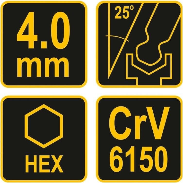 L tipo atsuktuvas HEX su rankena šarnyrinis 4mm. 2 L tipo atsuktuvas HEX su rankena šarnyrinis 4mm. 2