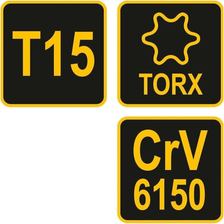 L tipo atsuktuvas su rankena T-Star (Torx) T15 2 L tipo atsuktuvas su rankena T-Star (Torx) T15 2