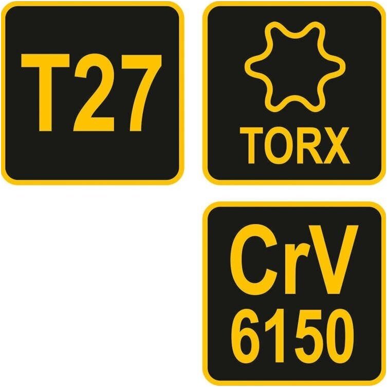 L tipo atsuktuvas su rankena T-Star (Torx) T27 2 L tipo atsuktuvas su rankena T-Star (Torx) T27 2