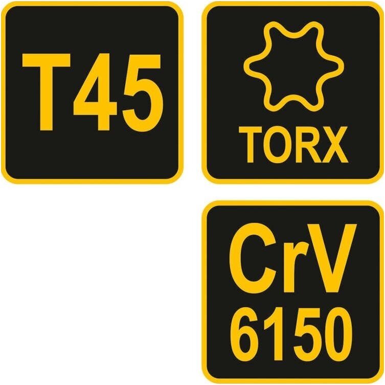 L tipo atsuktuvas su rankena T-Star (Torx) T45 2 L tipo atsuktuvas su rankena T-Star (Torx) T45 2